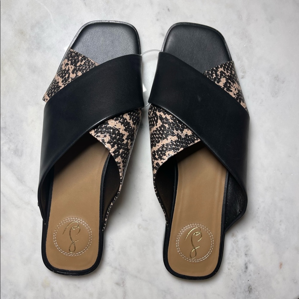 Sam Edelman NEW Sandals in Black with Snake Print